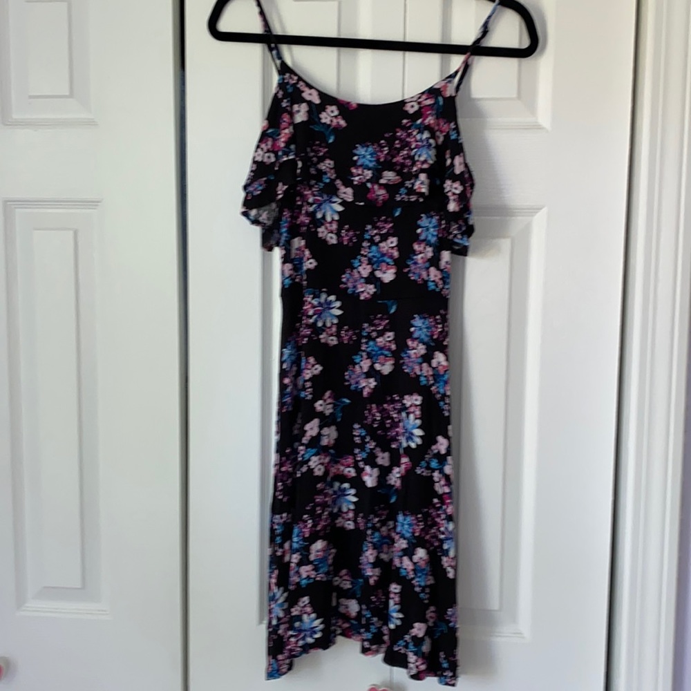 Floral Black Dress
